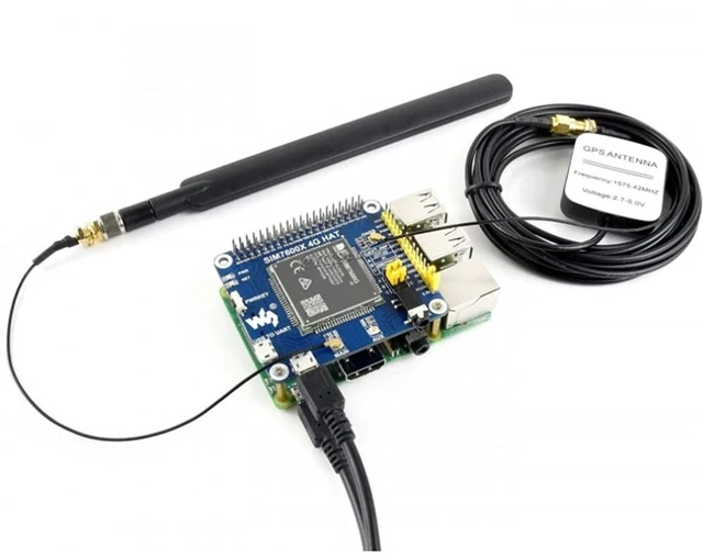 Main image of 4G 3G 2G GSM GPRS GNSS HAT Based on SIM7600G-H LTE CAT4 150Mbps Wireless Communication Telephone Call SMS Positioning for Raspberry Pi 4 3 2 Model B B+ Zero W WH Jetson Nano (Global Version)@XY