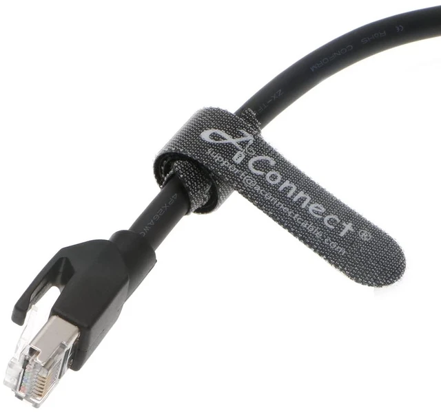 Alt view image 4 of 5 - AConnect M12-RJ45-XCode-Ethernet-Shielded-Industrial Cable for Cognex Industrial Camera M12 8Pin X-Code Male to RJ45 Cat6a Flexible Waterproof 16Ft^^5M