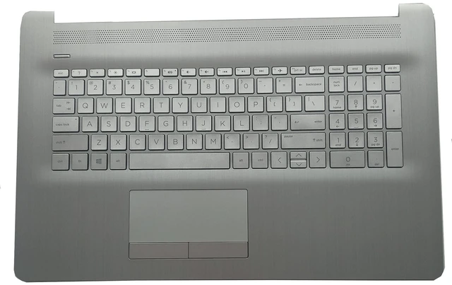 Main image of Replacement for HP Pavilion17BY 17-by 17CA 17-CA Laptop Upper Case Palmrest Keyboard with Backlit Non-ODD Touchpad 2020 Year Assembly Part L92784-001 6070B1714503 Silver