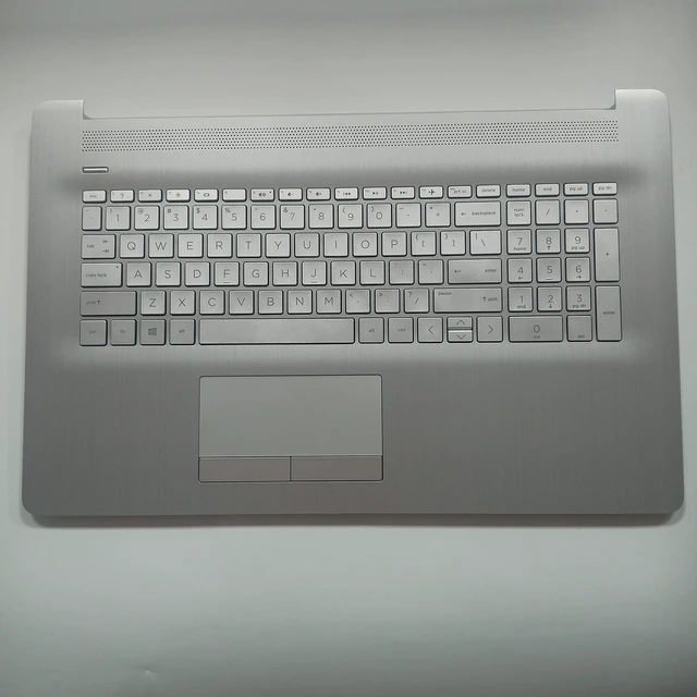 Alt view image 5 of 5 - Replacement for HP Pavilion17BY 17-by 17CA 17-CA Laptop Upper Case Palmrest Keyboard with Backlit Non-ODD Touchpad 2020 Year Assembly Part L92784-001 6070B1714503 Silver