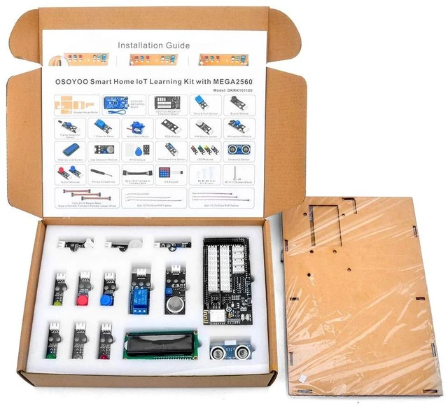 Alt view image 5 of 5 - OSOYOO IoT Electronic Smart Home Learner Kit for Arduino Mega2560, Learning STEM,Internet of Things,How to Code, Mechanical Building, Educational Coding for Starter
