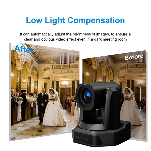 Alt view image 5 of 5 - Runpu AI Auto Tracking PTZ Camera,20X Optical+16X Digital Zoom IP Live Streaming Camera, FHD 1080P 60FPS, PoE LAN USB3.0 PoE HDMI Outputs for Church Services Worship Corporate Education,RP-HD66A-20