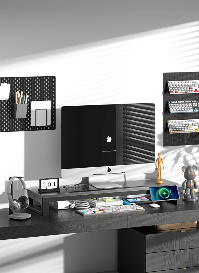 Alt view image 3 of 5 - GECKOSTROLL Computer monitor stand (USB Hub Fast Charging Version, 700mm)