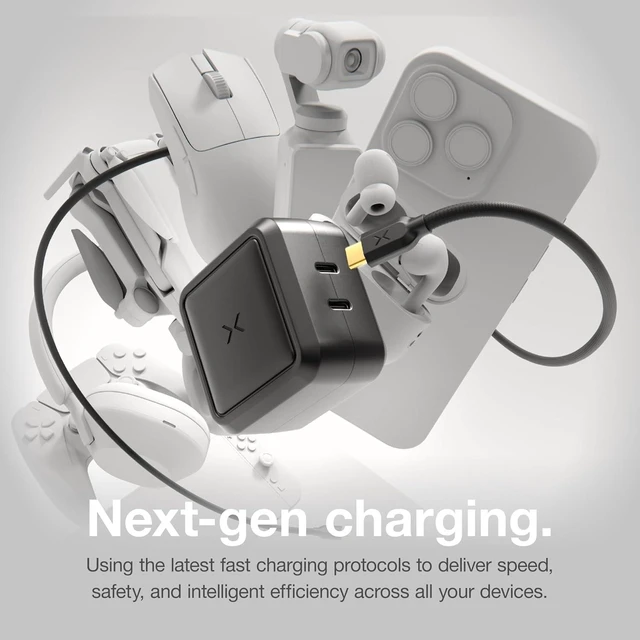 Alt view image 2 of 7 - XGrid X65 65W USB-C GaN Wall Charger Block with Power Delivery