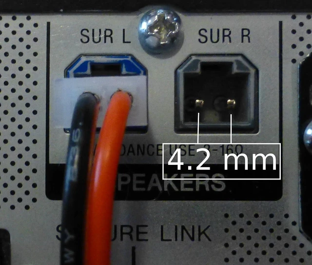 Alt view image 3 of 5 - 6 Home Theater Speaker Cables for Sony Etc / 4.2mm Connectors/Includes Tool-Free Wire Crimp Splices.