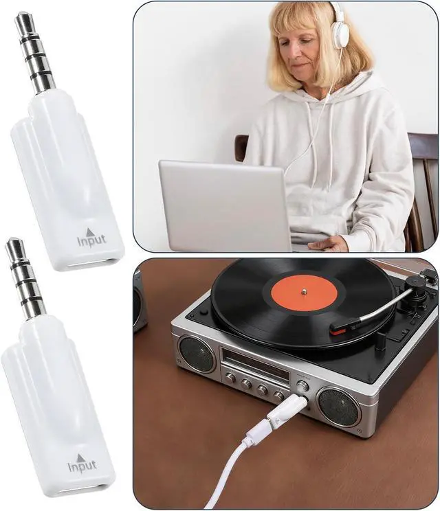 Alt view image 4 of 7 - 2PCS Headphone Jack Adapter, TypeC Female to 3.5mm Male Audio Cable Adapter Analog Cable Converter USB C to Aux Audio Dongle Compatible with MP3 CD Players Laptops Tablets Smartphone Earbuds