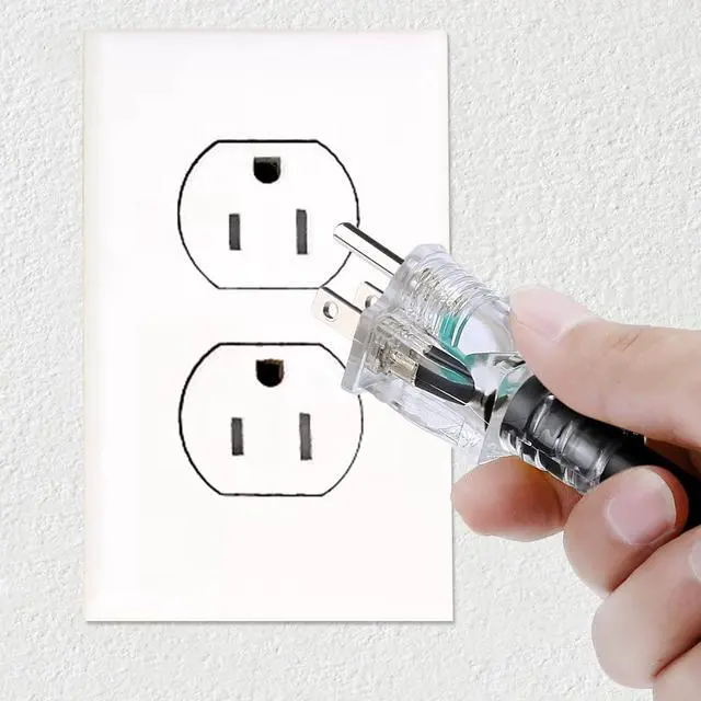 Alt view image 6 of 7 - 10 FT 12/3 Extension Cord Heavy Duty Black 3-Outlet Indoor/Outdoor SJTW Lighted 12-Gauge Grounded Power Cable,12AWG 15 Amp, 1875 WattsUL ListedSafety