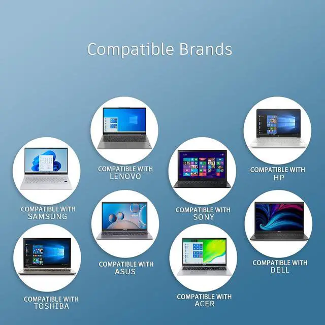 Alt view image 5 of 7 - 90w Universal Laptop Charger ETL Ac Adapter Compatible with  Hp  Toshiba   Sony Power Cord Adapter DC Output 12V 16V 18.5V 19V 19.5V 20V Power Supply Cord with 16 Tips