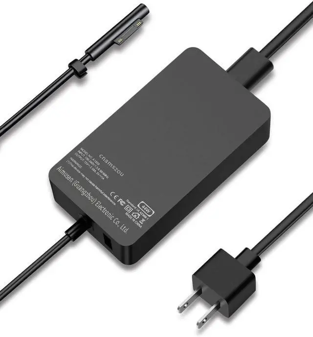 Main image of 44W 15V 2.58A Surface Pro AC Laptop Charger fit for Microsoft Surface Pro 3 Pro 4 Pro 5 Pro 6, Laptop 2/1, Go 2/3 Surface Book 1/2 Model 1625 1800 Power Adapter with 5V 1A USB Charging Port
