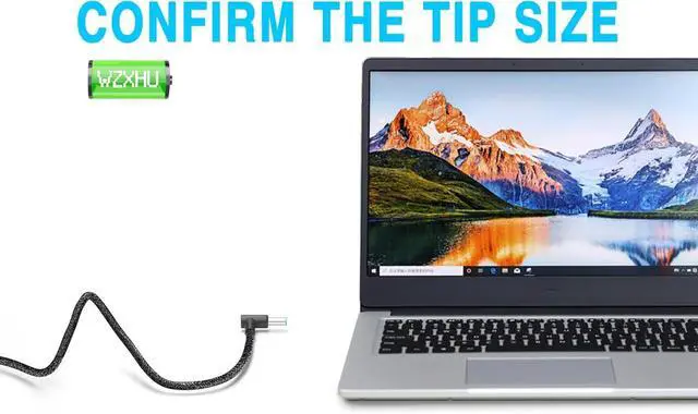 Alt view image 3 of 6 - New Slim 65W Laptop Charger Compatible with HP Probook 450 650 640 G5 G4 G6 G7, EliteBook 840 850 G3 G4 G5 G8 G9, Pavilion Envy Spectre x360, Notebook 15 Blue Tip Power Cord AC Adapter