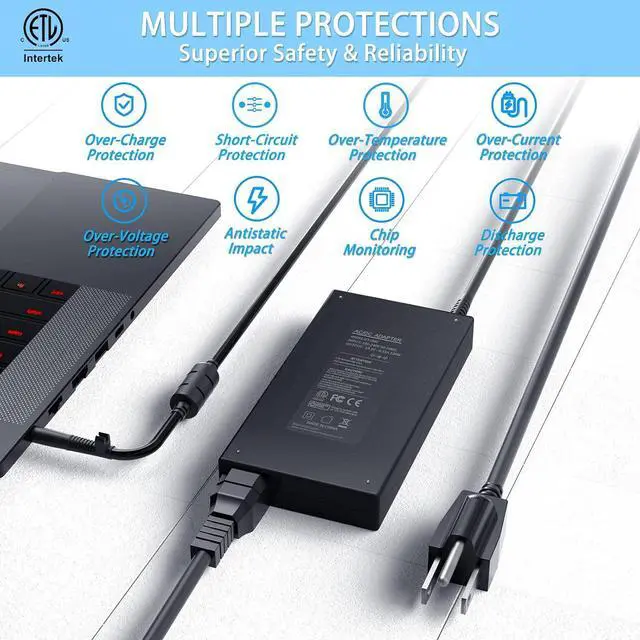 Alt view image 5 of 7 - VHBW Replacement for HP 120W Power Adapter Compatible with HP Envy DV4 5300 DV6 7300 DV7 7000 7300 EliteBook 8460W 8560W Thunderbolt Dock 120W G2 HSTNN-DA25 ADP-120MH AC Adapter