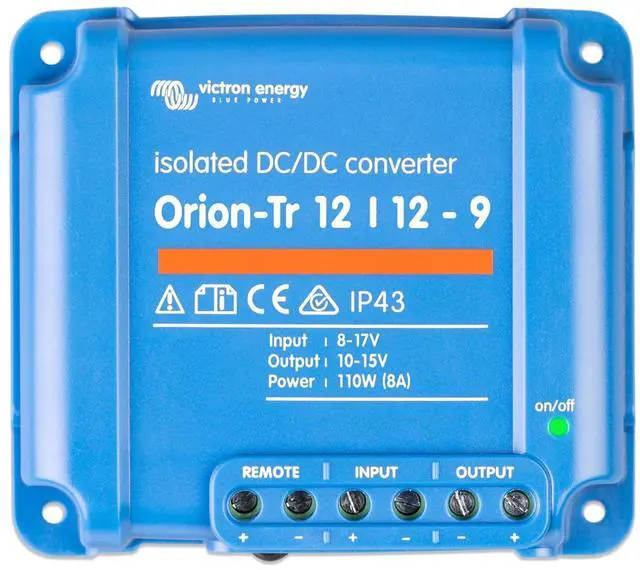 Main image of Victron Energy Orion-Tr DC to DC Converter - 12/12-Volt 9 amp 110-Watt - IP43 Protected - for Dual Battery Systems - Isolated