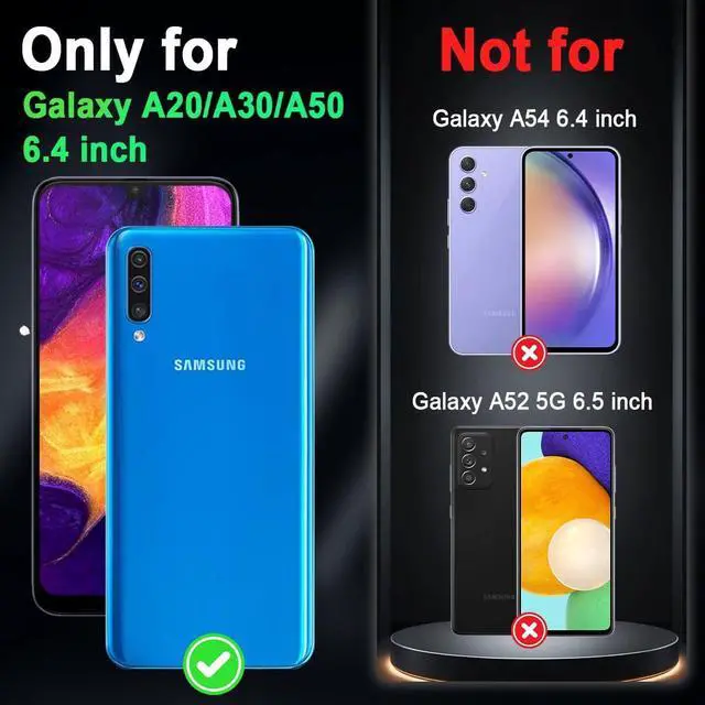 Alt view image 2 of 7 - Miqala for Galaxy A20/A30/A50 Case,Shiny in The Dark Three Layer Heavy Duty Shockproof Hard Plastic Bumper +Soft Silicone Rubber Protective Case for Samsung Galaxy A20/A30/A50,Blue Sky