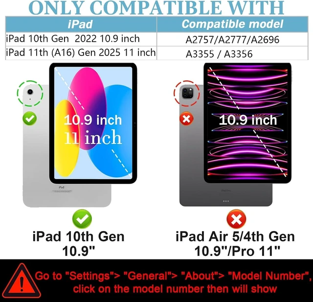 Alt view image 6 of 7 - Case for iPad 10th Generation Case iPad A16 11th Generation