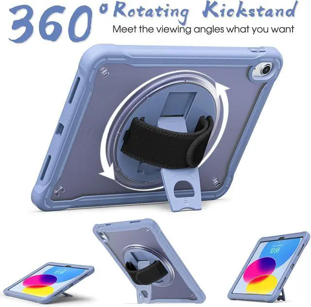Alt view image 4 of 7 - iPad Case for A16 11th/10th Gen 10.9/11-inch, Lavender Grey