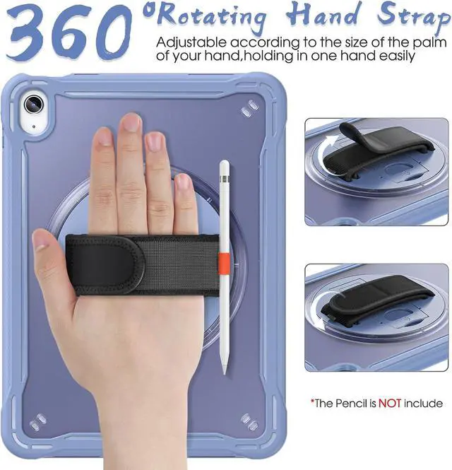 Alt view image 3 of 7 - iPad Case for A16 11th/10th Gen 10.9/11-inch, Lavender Grey