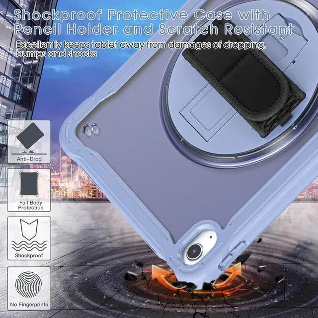 Alt view image 6 of 7 - iPad Case for A16 11th/10th Gen 10.9/11-inch, Lavender Grey