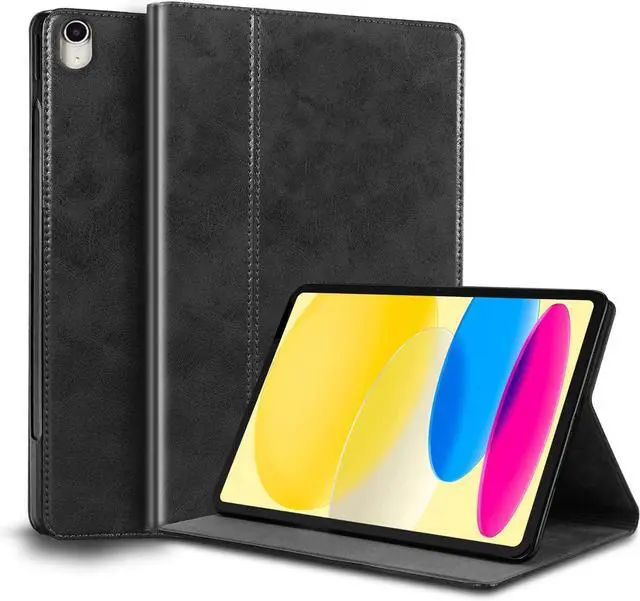 Main image of for Ipad (A16) 11th Gen 11 inch 2025 and Ipad 10th Gen 10.9 inch Case 2022 Genuine Leather Cover Protective Shell,Auto Wake/Sleep.Black
