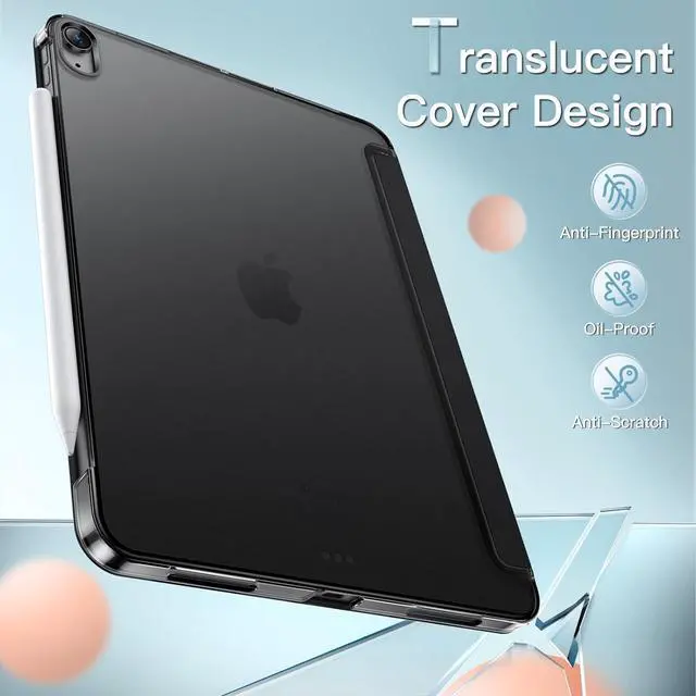 Alt view image 4 of 6 - JETech Case for iPad Air 11-Inch M3/M2 (2025/2024), iPad Air 5 (2022 5th Generation 10.9-Inch), Slim Stand Hard Back Shell Cover with Auto Wake/Sleep (Black)