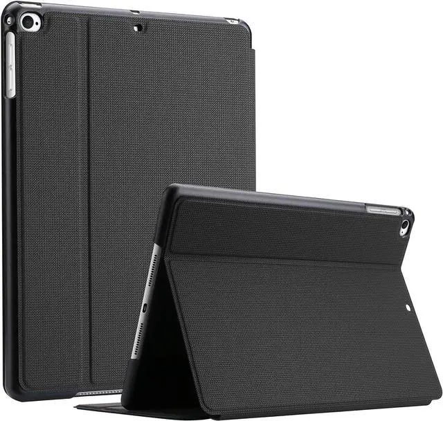 Main image of ProCase Smart Cover for iPad 9.7 (2018 & 2017, Old Model) / iPad Air 2 / iPad Air Case, Slim Stand Protective Folio Case for iPad 9.7 Inch 5th/6th Generation, Also Fit iPad Air 2 / iPad Air -Black