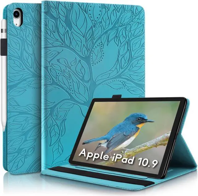 Main image of Tablet case for ipad 11th Generation(2025 11 Inch), Unique Tree Design with Hidden Card Slots, Slim and Lightweight with Built-in Magnetic Auto Sleep, Precise Cutouts Compatible with ipad 10 Gen Blue