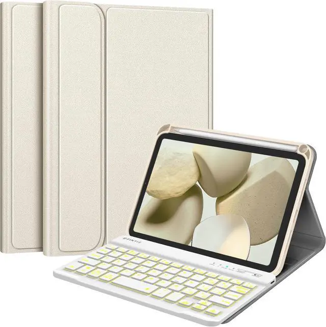 Main image of FINTIE Keyboard Case for iPad mini (A17 Pro) 7th Generation 2024 / iPad mini 6th Gen 8.3 Inch, Soft TPU Back Cover with Magnetically Detachable Wireless Bluetooth Keyboard, Backlight/Starlight