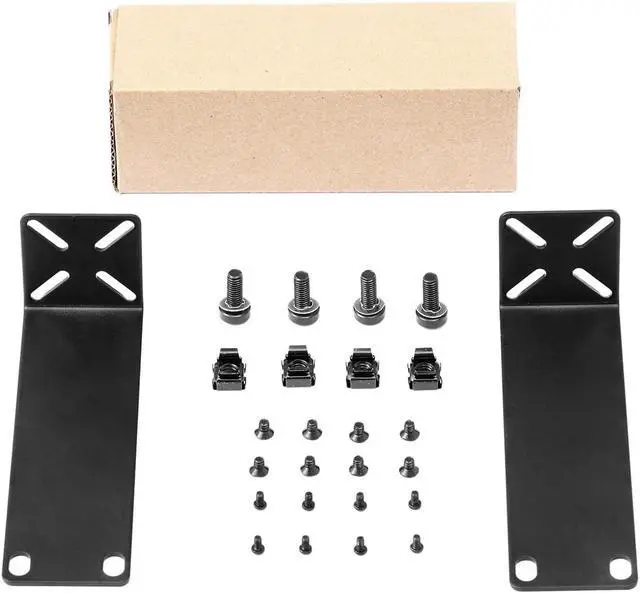 Alt view image 6 of 7 - MokerLink Rack Mount Kit for 7.9 inch Switches, Adjustable Hole Distance 14-30mm, Mount a 7.9 Wide to a 19 Equipment Rack, Compatible for Netgear, Cisco, HP, TRENDnet, D-Link 7.9 inch Products (XL)