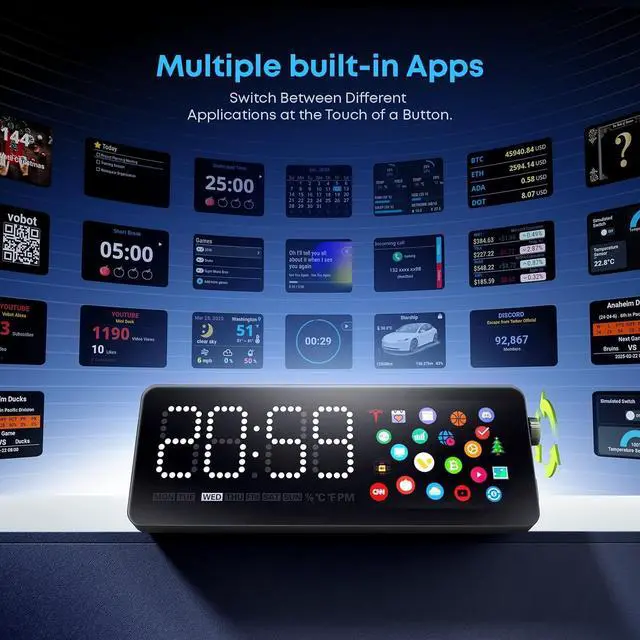 Alt view image 3 of 7 - Laptop Docking Station 7-in-1 USB C Docking Station with Screen Multiple Built-in Apps USB C Dock with HDMI 4K@60Hz 90W Max Power Delivery 1 Gbps Ethernet Multiport Adapter for /HP/MacBook