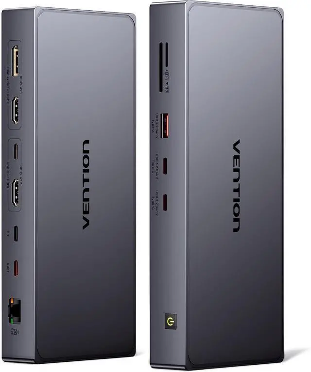 Main image of VENTION 11-in-1 DisplayLink Docking Station with USB 3.2 A/C for MacBook M1/M2/M3/M4, 4K@60Hz USB C Docking Station Dual Monitor, HDMI, DP, PD 100W, SD/TF, RJ45