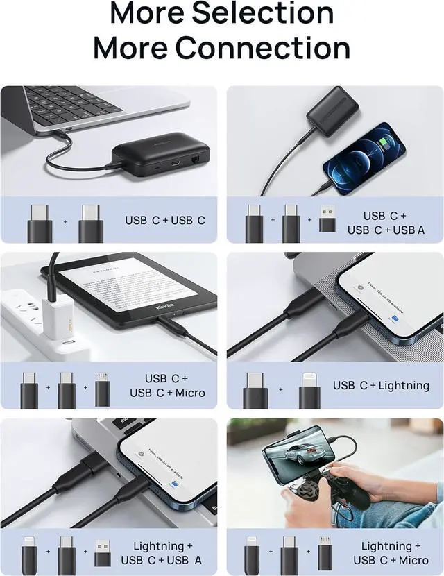Alt view image 6 of 7 - Docking Station, JSAUX OmniCase 7-in-1 USB C Hub with Cable Storage, Support 1000M Ethernet, 4k HDMI, 100W USB C PD, USB 3.0, SD/TF Card Docking Station for MacBookPro/Air, iPad, Chromebook