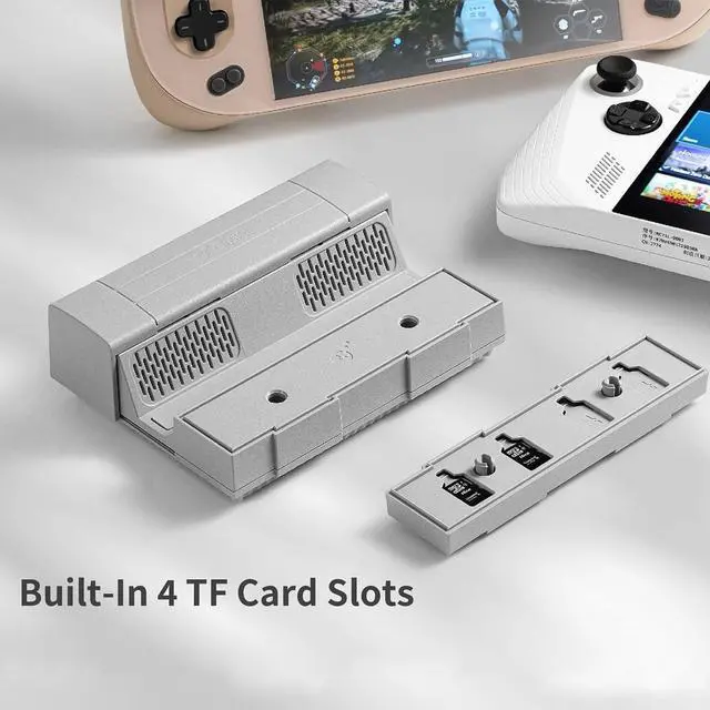 Alt view image 4 of 7 - GuliKit 7 in 1 Docking Station for Steam Deck LCD/OLED,ROG Ally,Switch,AYANEO,4K@60Hz HDMI TV Display Video Output, PD USB C Charging 100W Charger Base with Retro SNES Themed Design & 4 TF Card Slots