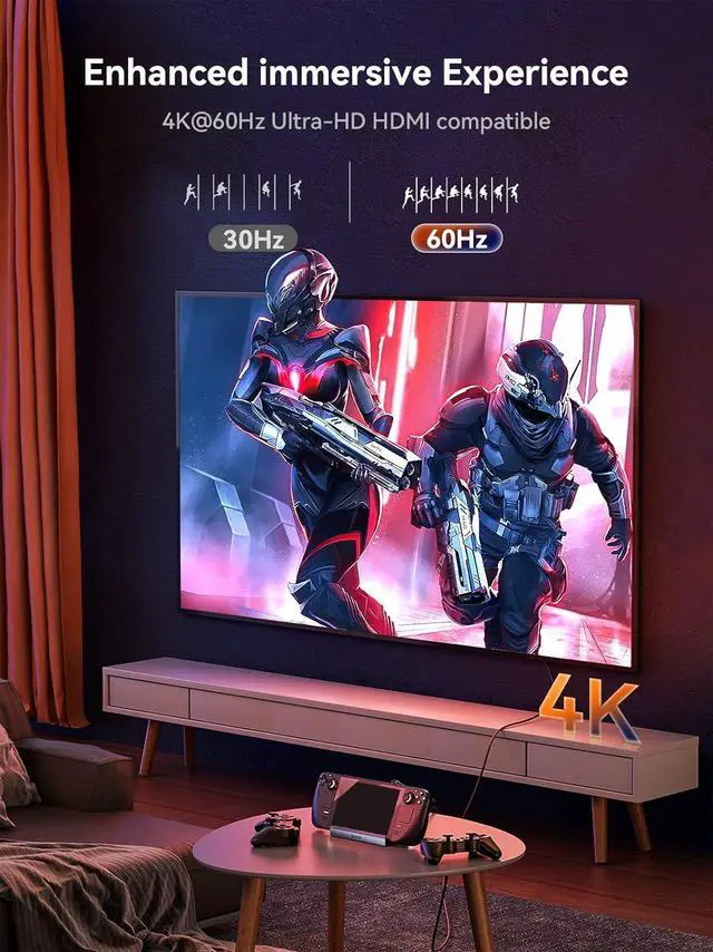 Alt view image 3 of 6 - QUUGE Laptop Stand Docking Station Dual Moniteur QS601 (6in1_Steam Deck Dock)