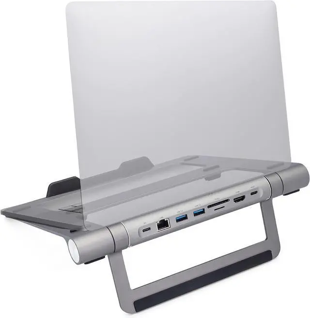 Main image of ClearClick 6-in-1 USB-C Portable Docking Station & Laptop Stand - 2X USB 3.0 Ports, HDMI, LAN Ethernet, SD Card Reader, MicroSD Card Reader, USB PD Charging