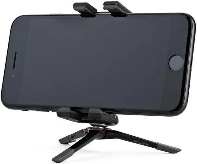 Main image of GripTight ONE Micro Stand, Universal Phone Holder, Small Tripod for Smartphone, Foldable and Portable, Watch FIFA World Cup Football, Black