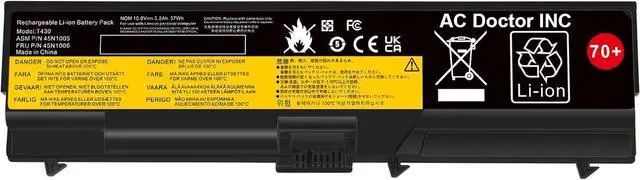 Main image of TREE.NB 70+ Laptop Battery for Lenovo ThinkPad T430 T430i T530 T530i W530 W530i L430 L530 SL430 0A36302 0A36303 45N1006 45N1007 57Y4185 57Y4186(10.8V 57Wh 6-Cells)