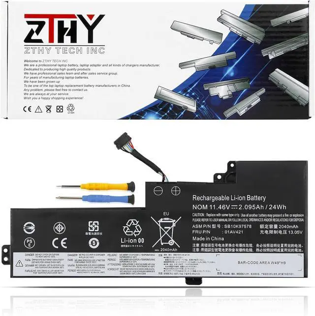 Main image of 01AV420 01AV421 01AV419 01AV489 Battery Replacement for Lenovo ThinkPad T470 T480 A475 A485 TP25 (Anniversary Edition 25) Series SB10K97577 SB10K97578 SB10K97576 Internal Battery 11.46V 24Wh 2095mAh