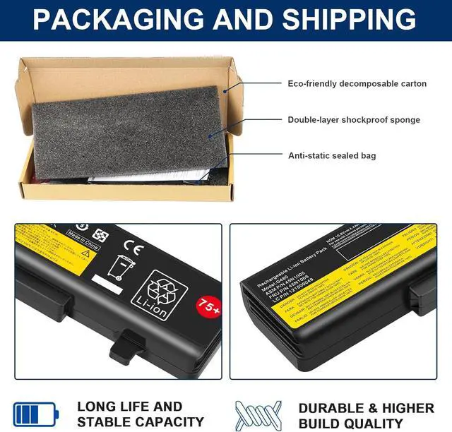 Alt view image 4 of 7 - TREE.NB Laptop Battery for Lenovo ThinkPad IdeaPad G480 G585 Y480 IY485 Z580 G400