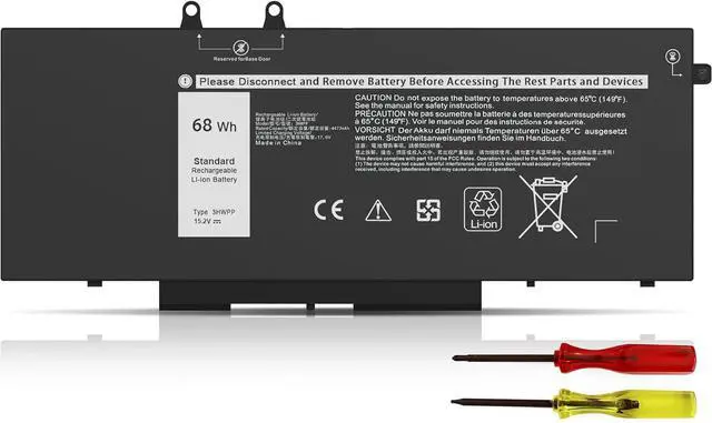 Main image of New 68Wh 3HWPP Laptop Battery Replacement for Dell Latitude 5410 5401 5510 5501 5511 5411 Precision 3541 3551 Inspiron 17 7500/7506 2-in-1 Inspiron 7706 2-in-1 Fits 10X1J N2NLL 1VY7F 451-BCMN 15.2V