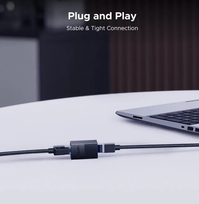 Alt view image 5 of 7 - UGREEN Ethernet Extender 10Gbps,2 Pack Ethernet Coupler with PoE Support, 328ft Long Distance Extend, Compatible with Cat8 Cat7 Cat6 Cat5 Cable, Black