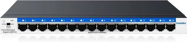 Main image of 16 Port Gigabit Switch, Easy Smart Managed Ethernet Switch, Network Hub, Ethernet Splitter, Plug & Play, Fanless Metal Design, VLAN, Qos, Desktop or Wall Mount