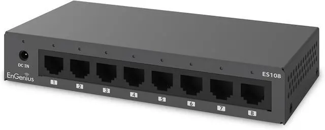 Alt view image 6 of 7 - EnGenius 8-Port Gigabit Unmanaged Switch (ES108) | 5X GE Ports high-Speed Connections | Plug and Play | fanless Silent Operation | IEEE 802.3az Energy Effiecient