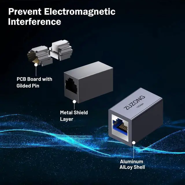 Alt view image 5 of 7 - 10GB RJ45 Coupler Ethernet Coupler, 10Gbps in Line Coupler for Cat8/Cat7/Cat6a/Cat6/Cat5e/Cat5 Ethernet Cable Extender Adapter for PC Router Modem PS5 Xbox Female to Female (6 PCS