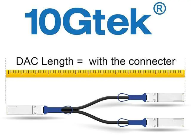 Alt view image 4 of 7 - 10Gtek for Mellanox MCP7H00-G01A 100Gb/s to 2x50GbE (QSFP28 to 2xQSFP28) Direct Attach Copper Splitter Cable, Breakout Passive Copper Hybrid Cable, ETH, 1.5-Meter