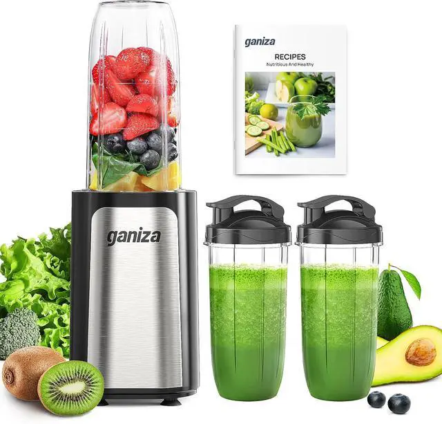 Main image of Ganiza Blender for Smoothies, 14Pcs Personal Blender for Shake and Smoothies for Kitchen with 3 Portable Cups (1x24oz & 2X17oz), Single Serve Smoothie Maker, Nutritious Recipe