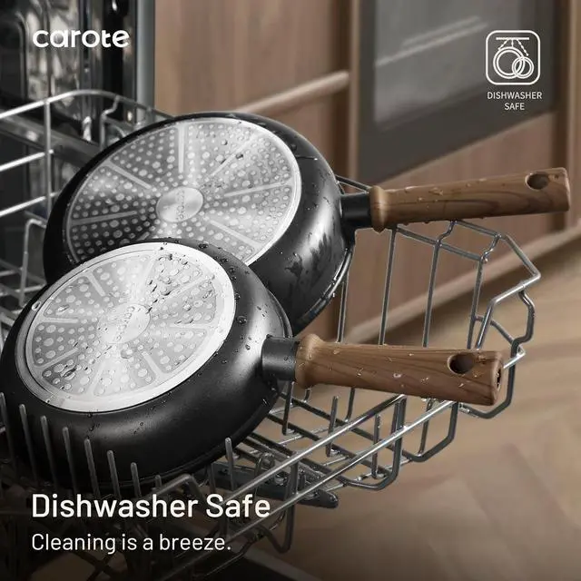 Alt view image 4 of 7 - CAROTE Nonstick Pots and Pans, Induction Cookware Set 16pcs Kitchen Cooking Sets, Pot and Pan Non Stick w/Frying pan (PFOS, PFOA Free)