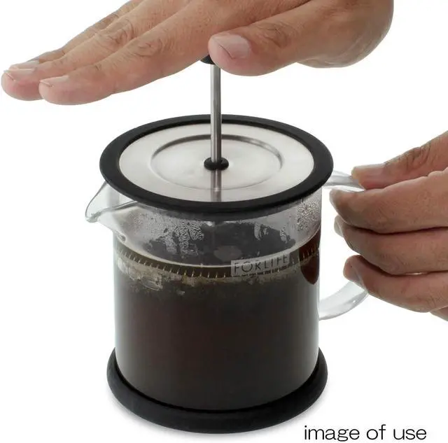 Alt view image 4 of 7 - FORLIFE Cafe Style Glass Coffee/Tea Press, 16-Ounce, Black