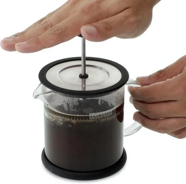 Alt view image 5 of 7 - FORLIFE Cafe Style Glass Coffee/Tea Press, 16-Ounce, Black