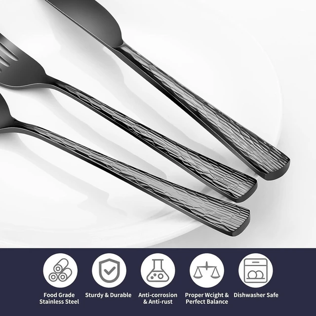 Alt view image 5 of 7 - Silverware Set, 30-Piece Heavy-Duty Cutlery Set, 18/10 Stainless Steel Flatware Set for 6,Mirror-Polished Knife Spoons and Forks Set, Dishwasher Safe Utensil Sets,Perfect for House Warming Gifts