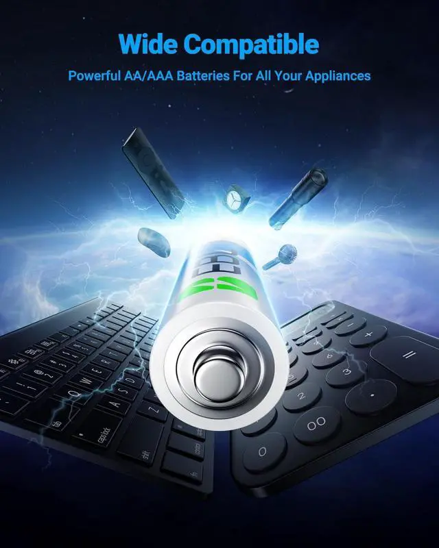 Alt view image 6 of 7 - EBL 48 Counts AA Batteries and AAA Batteries Combo Pack, High Capacity 24 Double A and 24 Triple A Batteries 1.5V High Performance Alkaline Battery with Longer Year Shelf Life