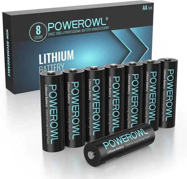 Main image of POWEROWL Lithium Batteries AA High Capacity Long Lasting, 1.5V Double A Battery for High-Tech Devices - 8 Pack